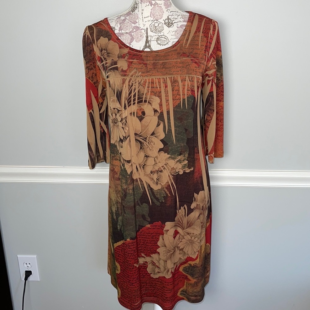 Daniel Benjamin Small Rust Floral Dress